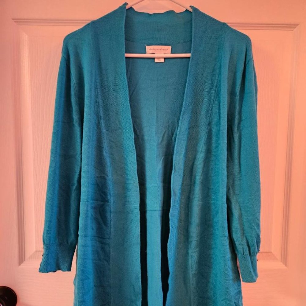 Christopher & Banks Teal Long Cardigan